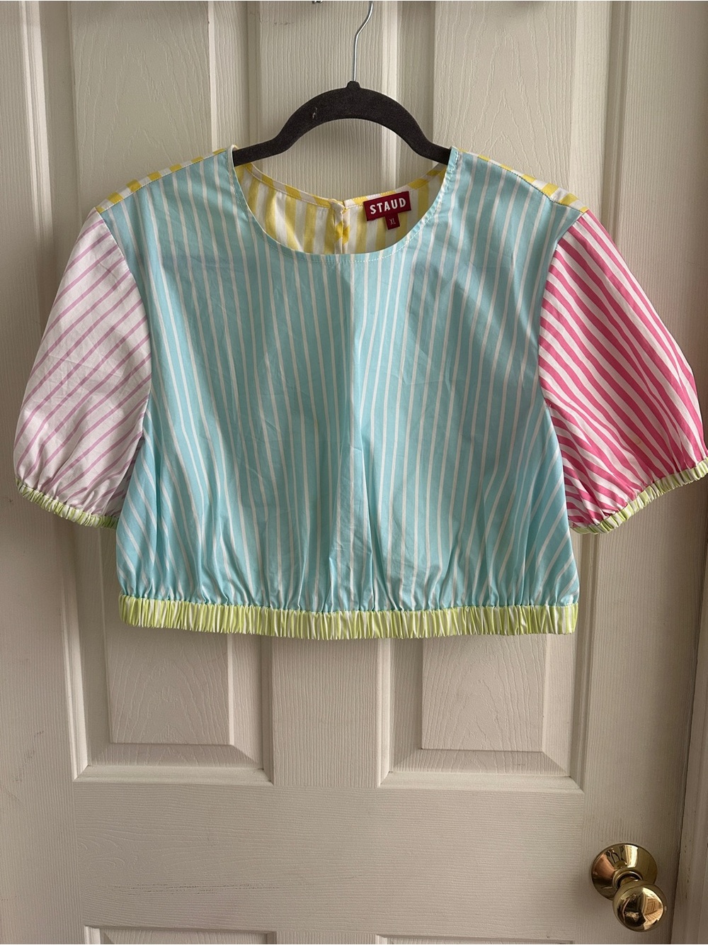 Staud cropped striped top